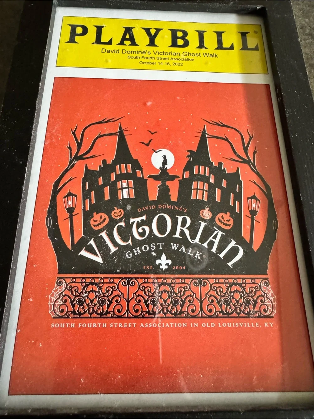 Lot Louisville KY Paranormal Framed Pics Demon Leaper Victorian Ghost Playbill